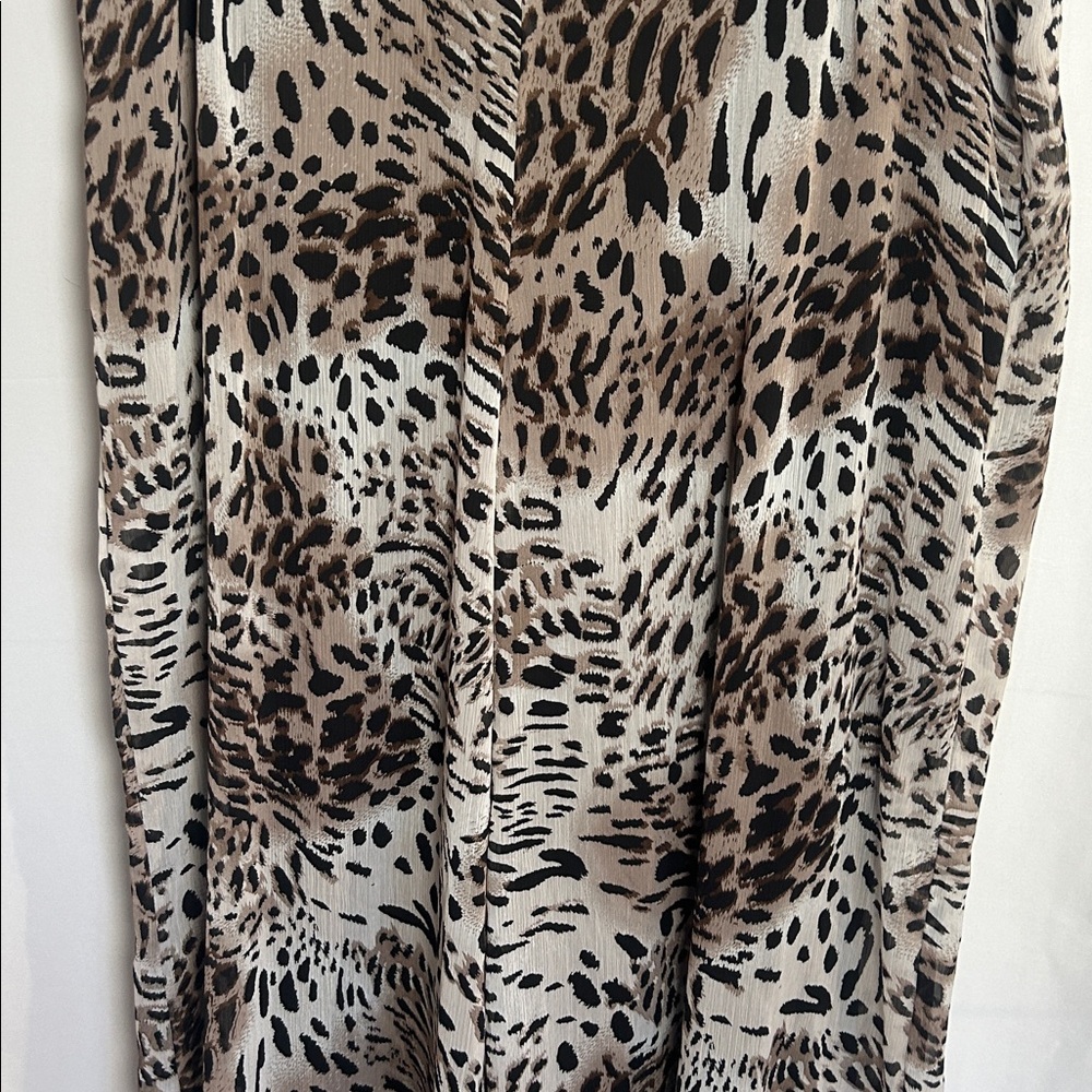 MSK Leopard-Print Pants in Black & Brown - Picture 2 of 10